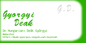 gyorgyi deak business card