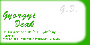 gyorgyi deak business card